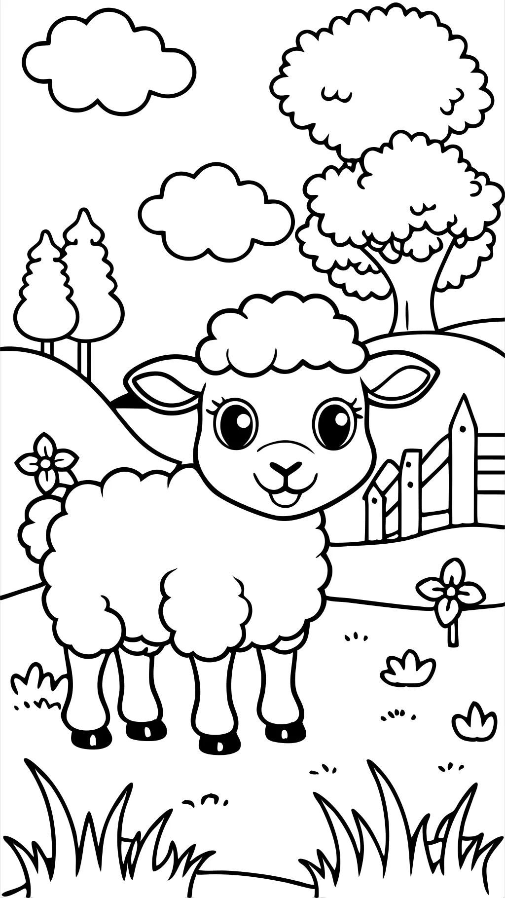 lamb coloring pages